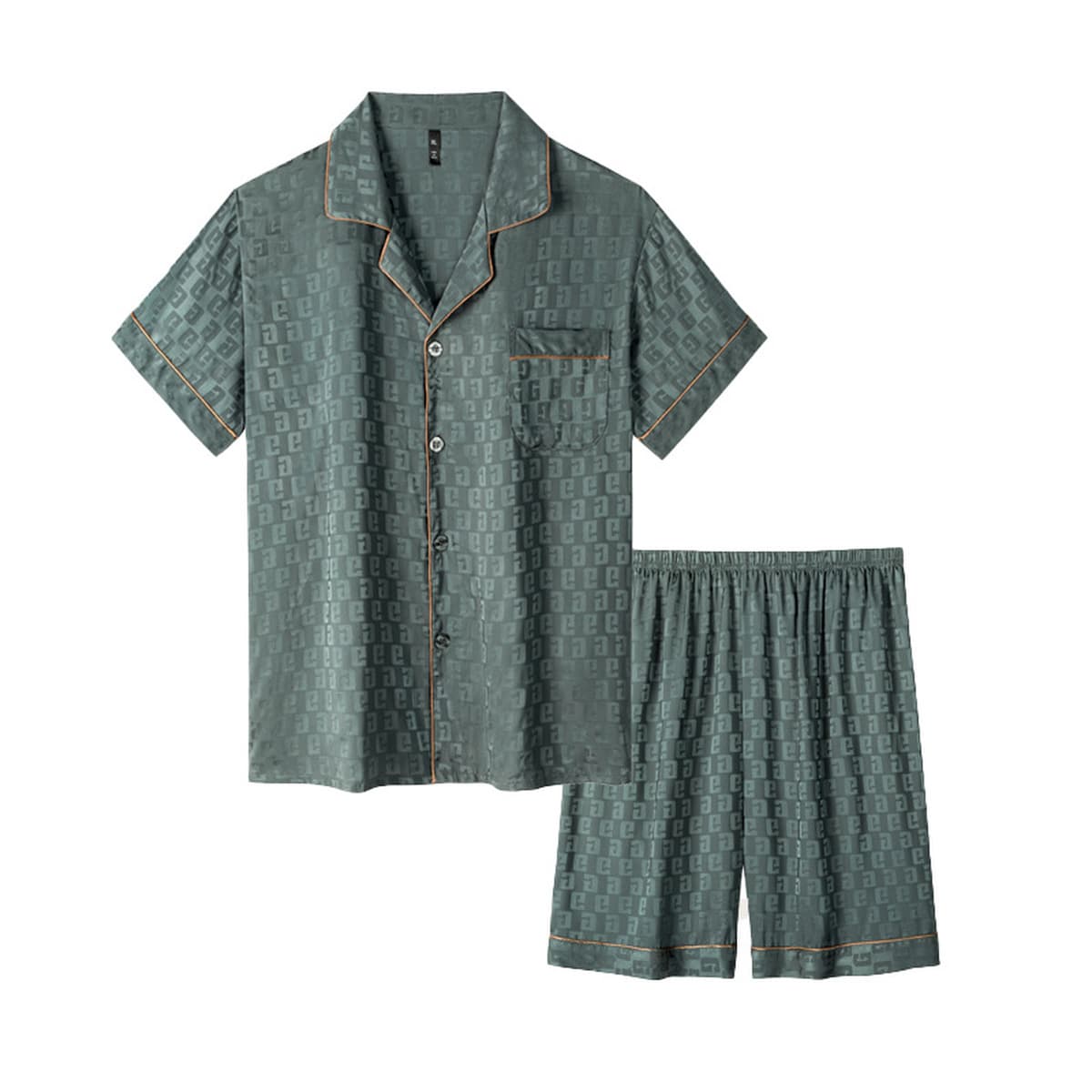 Ice Silk пижамы мужские весенне-летние легкие дышащие атласные шорты из искусственного шелка с короткими рукавами Молодежная...