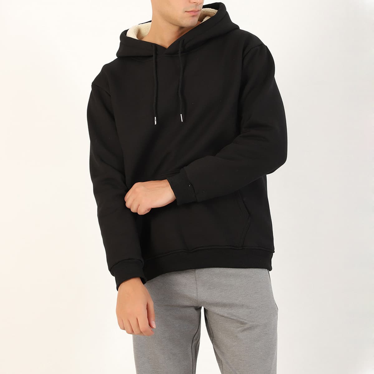 Мужская толстовка с капюшоном на флисовой подкладке, осень-зима 2025, с круглым вырезом, градиентный, в стиле Ins, свободный...