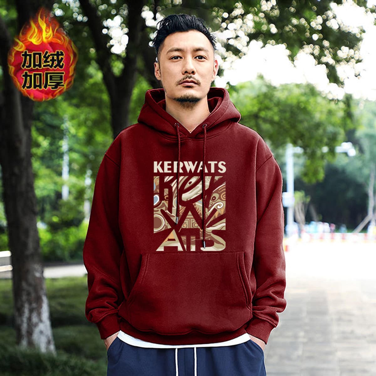 Новый тяжелый свитер с капюшоном, Мужская модная Свободная куртка в гонконгском стиле, Студенческая верхняя Модная брендовая...