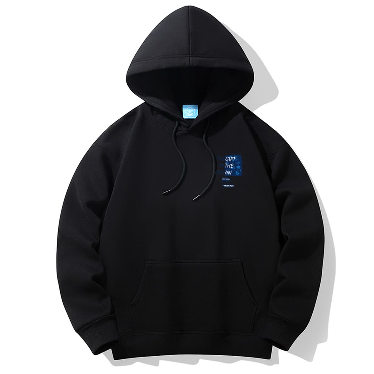 Осенние и зимние мужские толстовки с капюшоном, на флисовой подкладке, модные брендовые, молодежная повседневная одежда,...