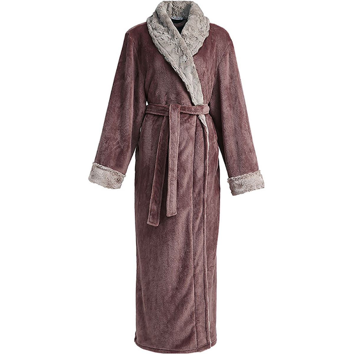 Пара осенне-зимних утолщенных и длинных теплых фланелевых ночных рубашек для женщин и мужчин, коралловый бархатный халат...