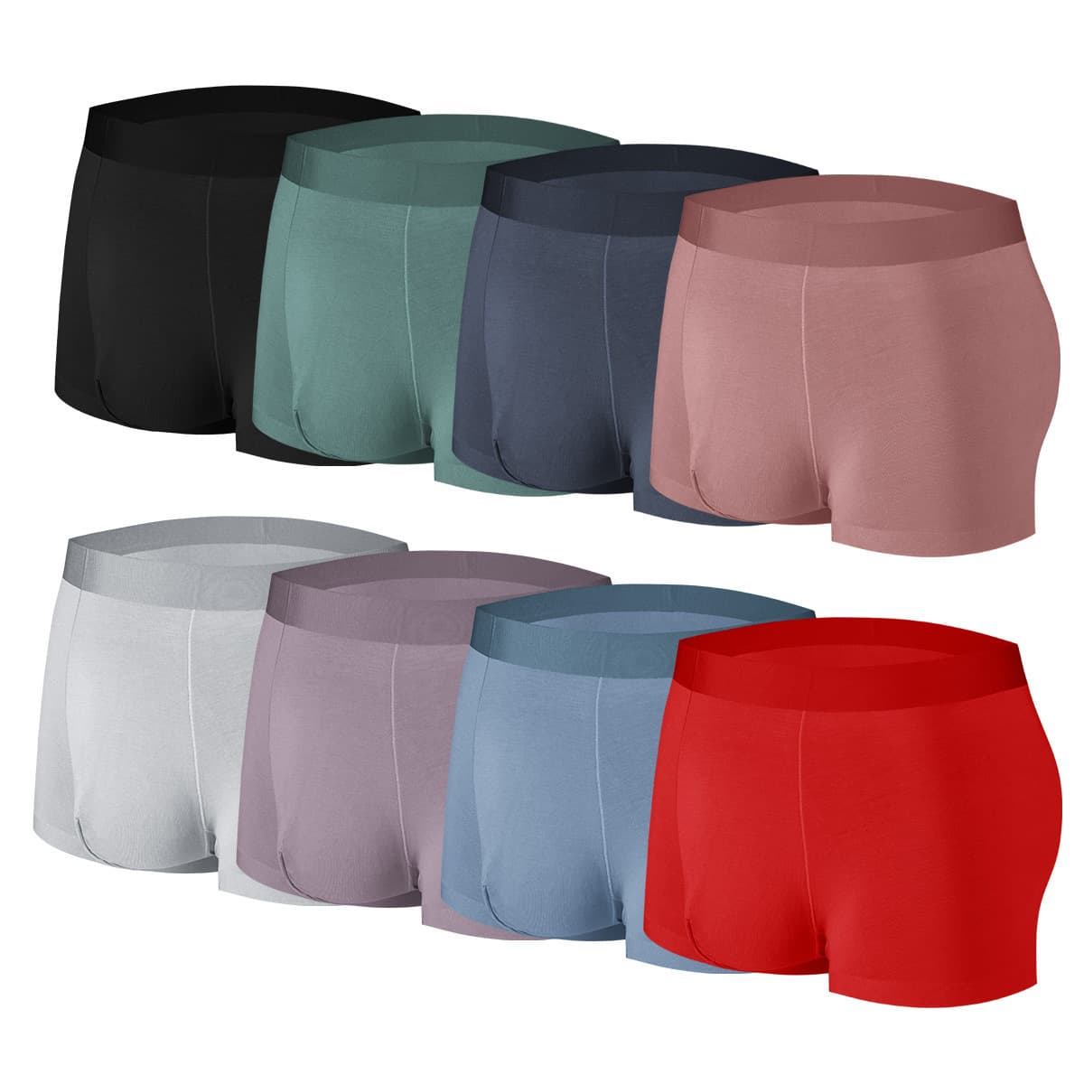 Графеновая промежность Мужские угловые брюки Модаль Бесшовные трусики Мужские шорты средней талии Четыре угловых брюки