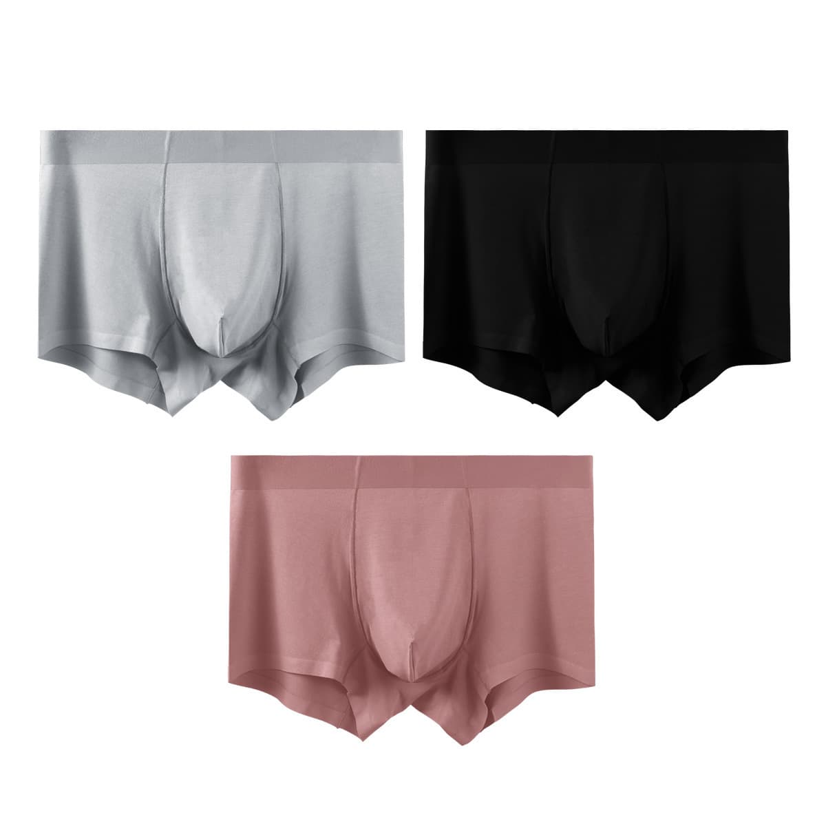 Графеновая промежность Мужские угловые брюки Модаль Бесшовные трусики Мужские шорты средней талии Четыре угловых брюки