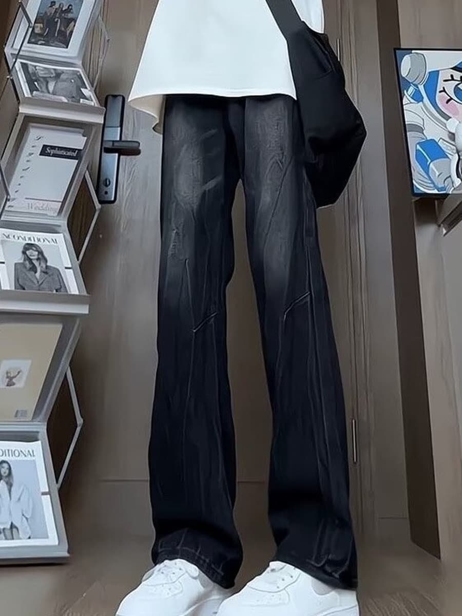 Американские ретро-молниеносные джинсы мужской летний прилив