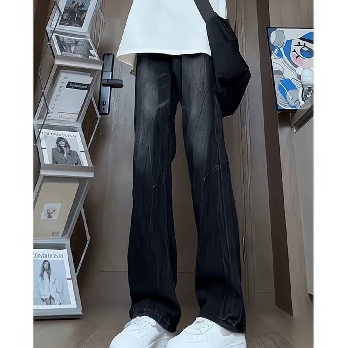 Американские ретро-молниеносные джинсы мужской летний прилив