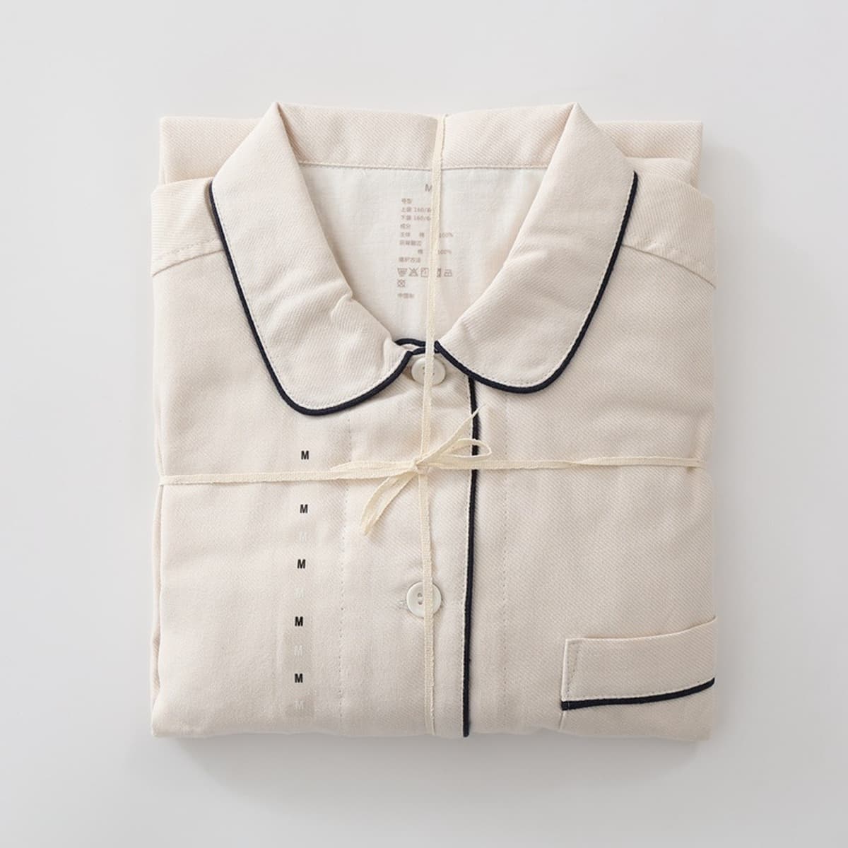 Неокрашенная домашняя одежда в японском стиле для осени и зимы, пижамы из чистого хлопка с начесом, мужской и женский...