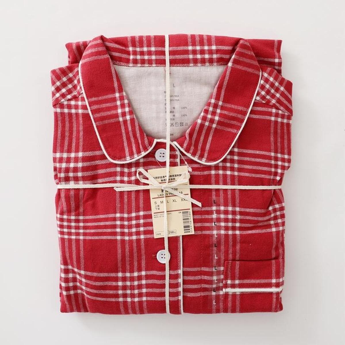 Неокрашенная домашняя одежда в японском стиле для осени и зимы, пижамы из чистого хлопка с начесом, мужской и женский...