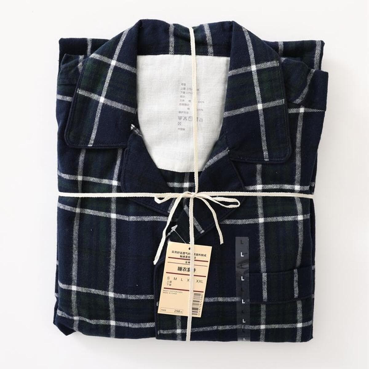 Неокрашенная домашняя одежда в японском стиле для осени и зимы, пижамы из чистого хлопка с начесом, мужской и женский...