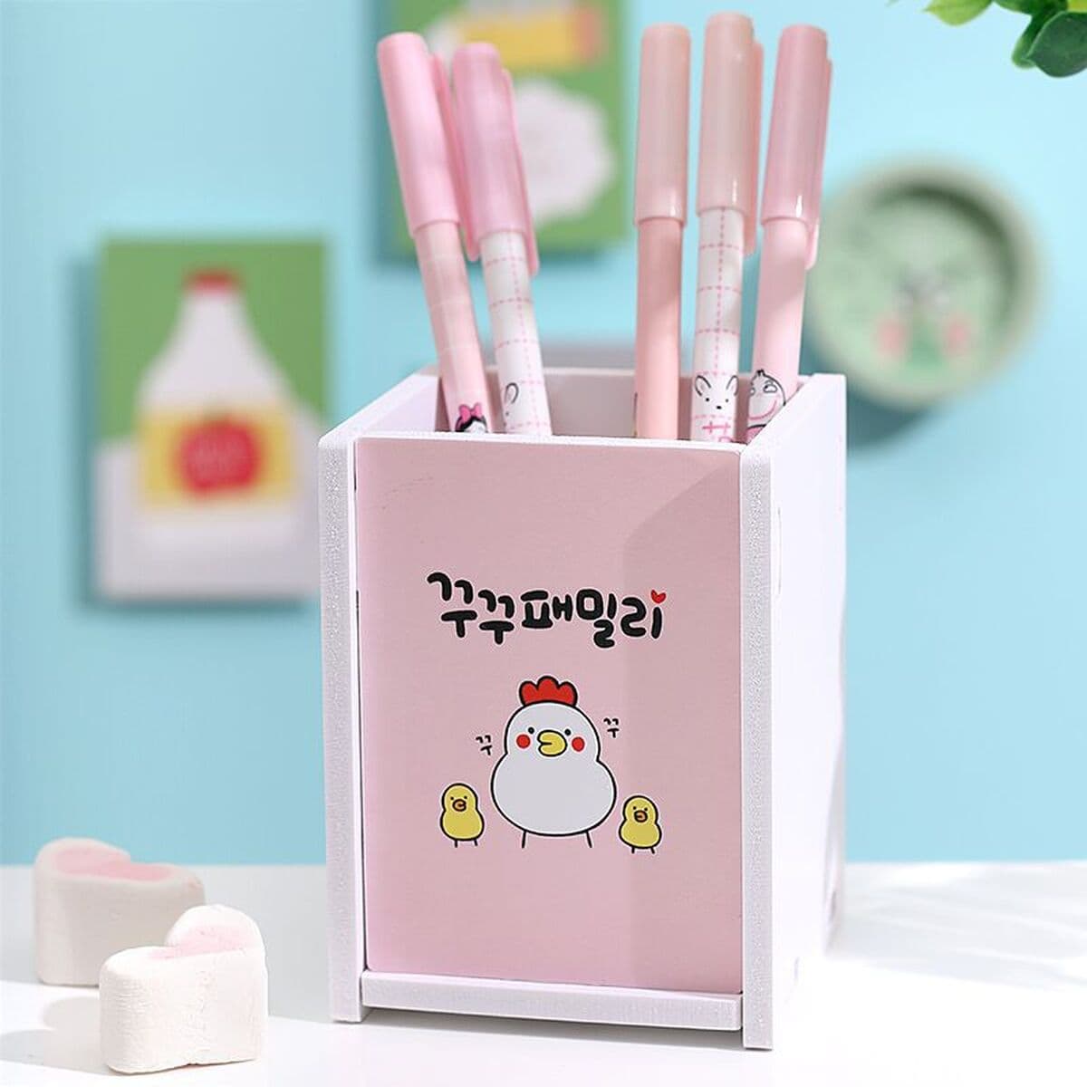 Держатель для ручек в стиле ins, простой и милый детский школьный стол, студенческий многофункциональный креативный...