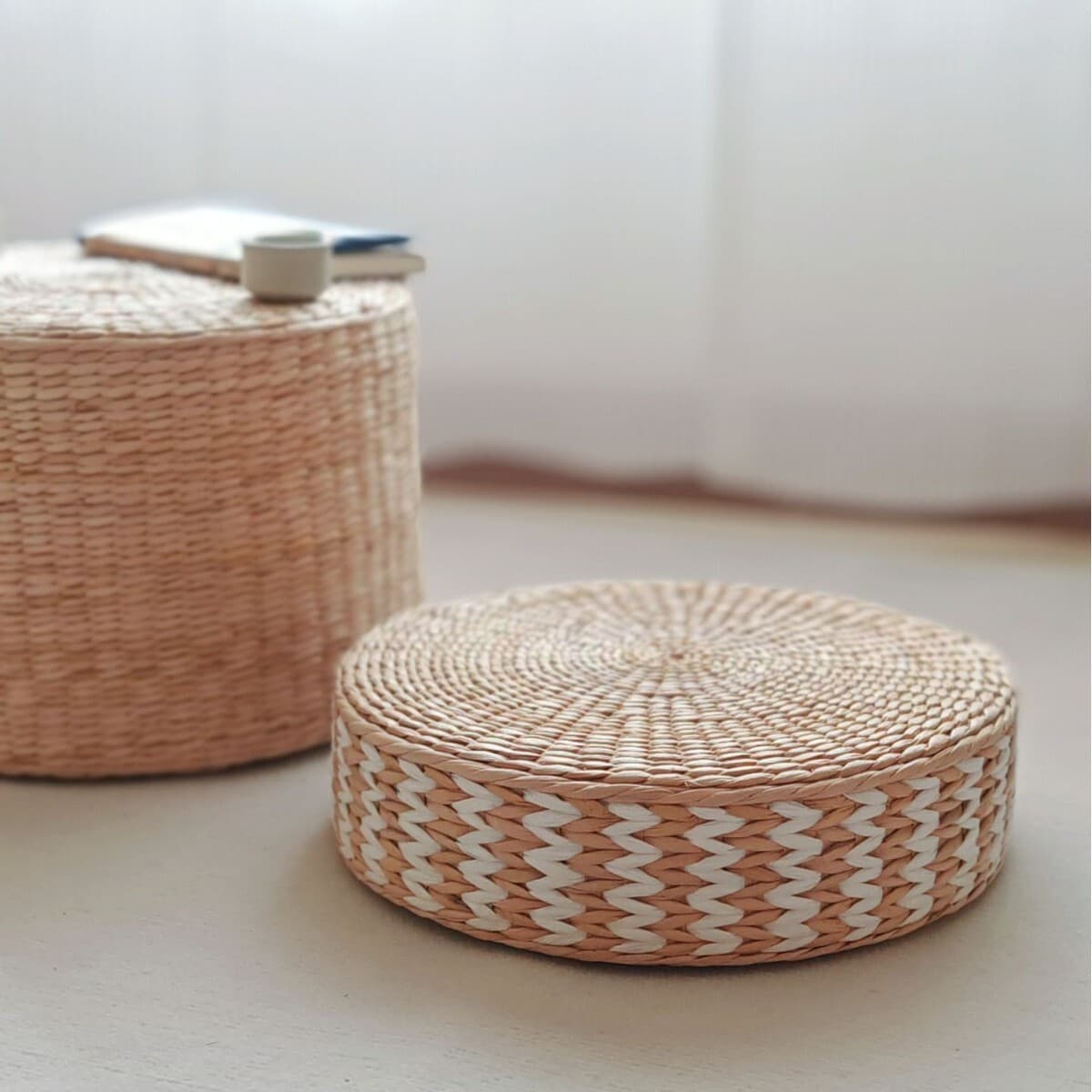 Подушка-футон для домашнего использования, летняя охлаждающая подушка, утолщенное круглое сиденье, офисное длинное сидение,...