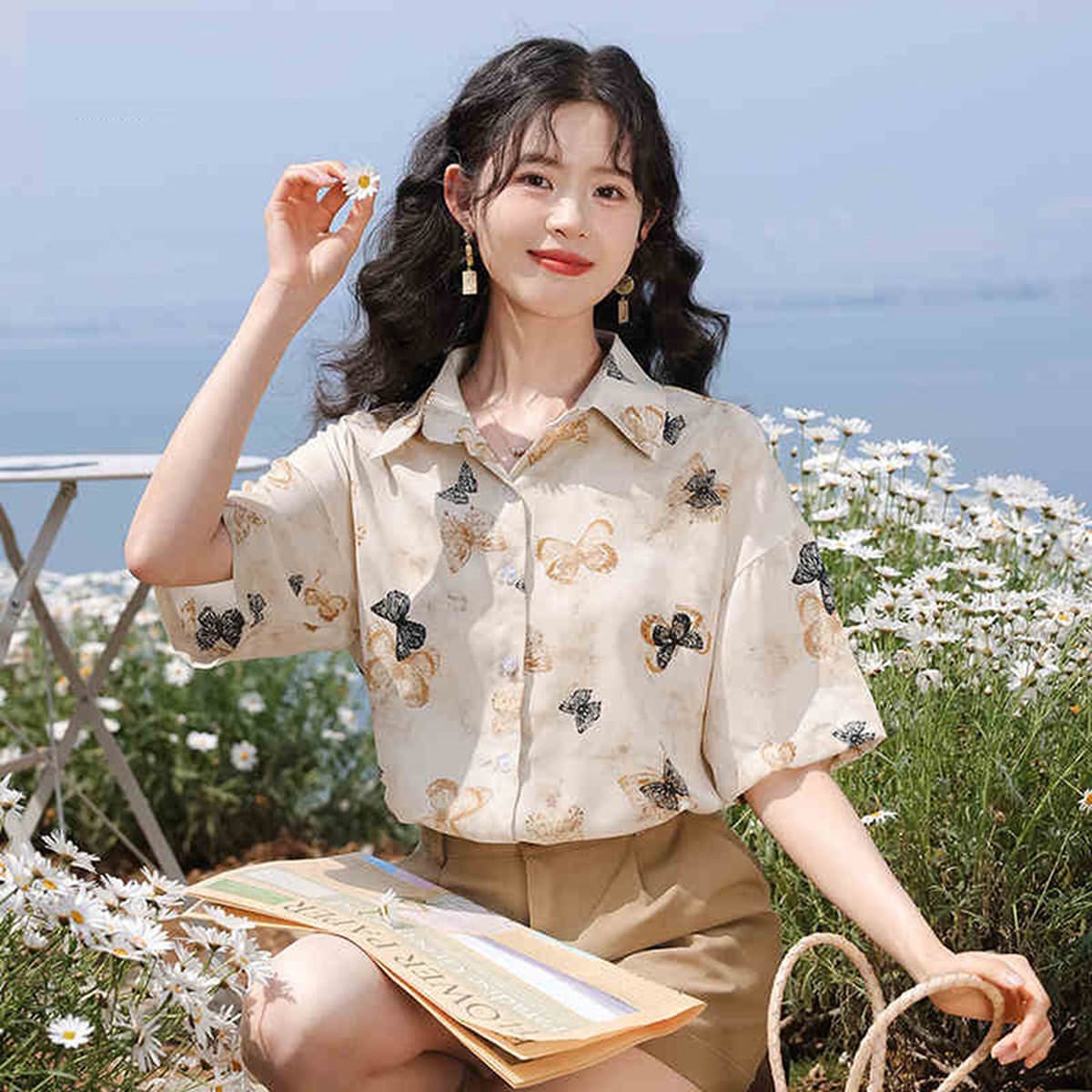 Гавайская цветочная рубашка мужская с короткими рукавами ледяной шелк прилив пляжная рубашка летняя тонкая свободная куртка...