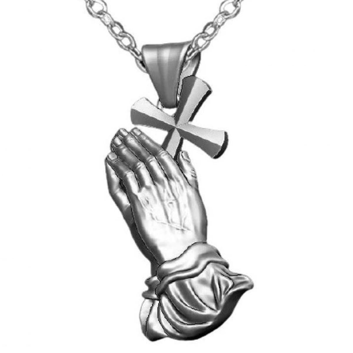 Желаю трансграничного нового европейского и американского религиозного молитвенного жеста крест металлическое ожерелье...