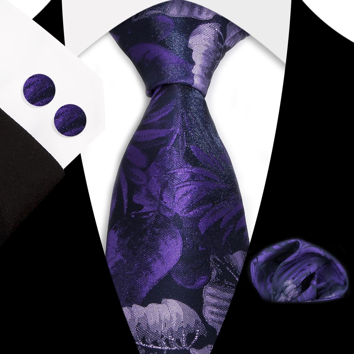 Мужской галстук карман Квадратные запонки костюм Деловое платье Винтаж 8,5 см жаккардовый галстук Пейсли набор из 3 предметов