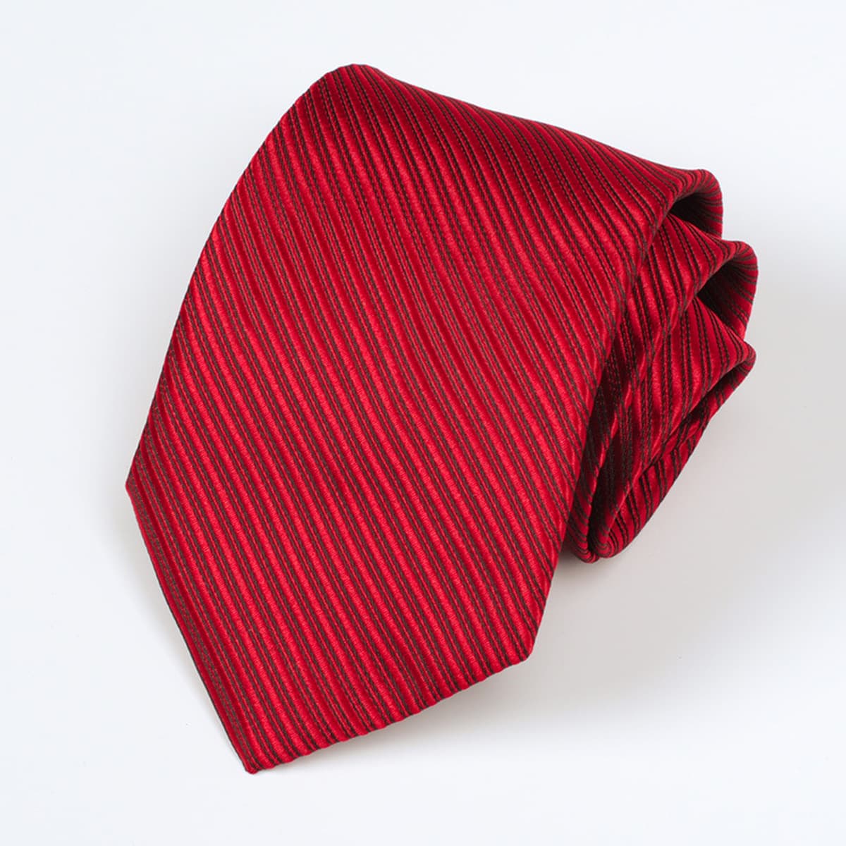 Мужская деловая одежда ручной галстук на работе профессиональная черная полоска жених свадебная команда выступает красный...