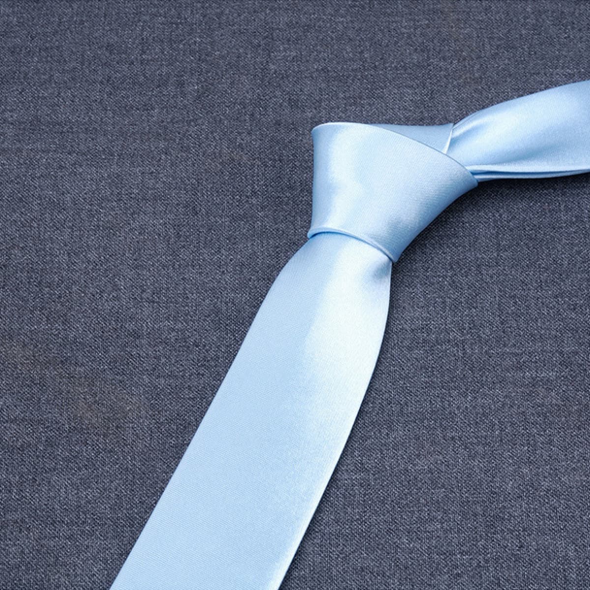 Галстук из сатина 8 см, однотонный синий галстук для мужчин, для свадьбы, бизнеса, однотонный, для женихов и свидетелей