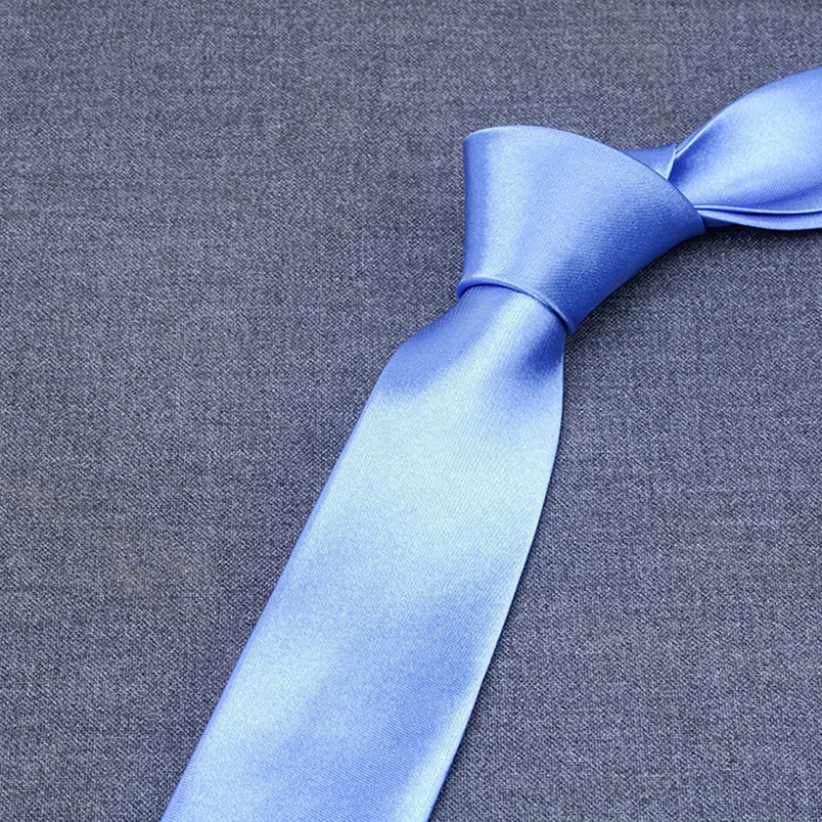 Галстук из сатина 8 см, однотонный синий галстук для мужчин, для свадьбы, бизнеса, однотонный, для женихов и свидетелей