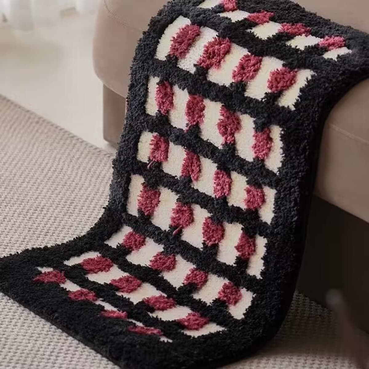 Милый сахарный Боб в горошек Флокированный прикроватный ковер гостиная диван спальня напольный коврик дверь ванной комнаты...