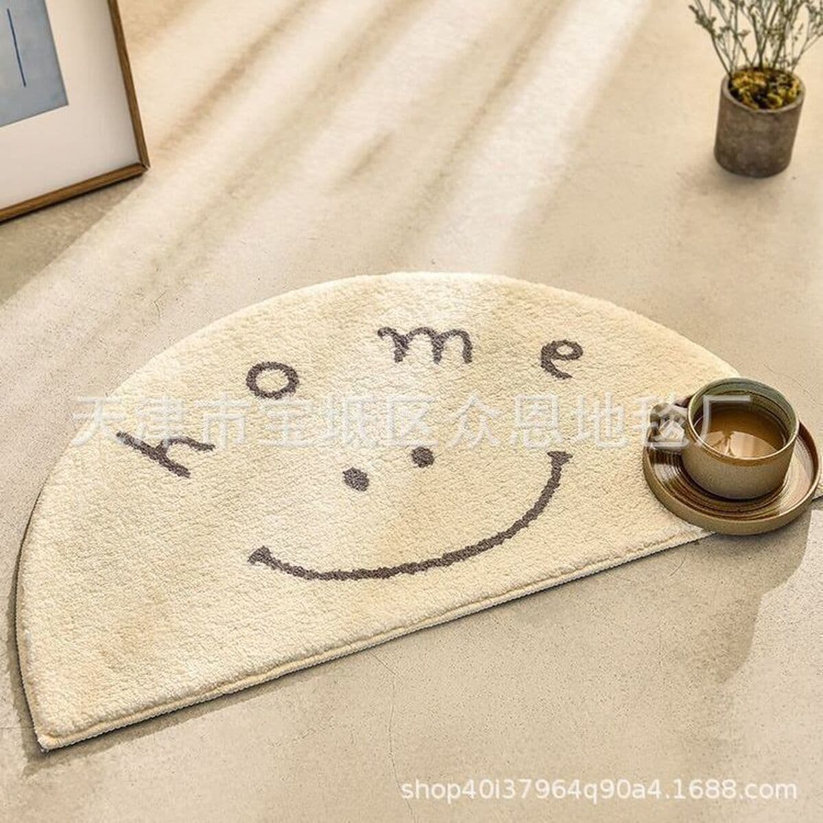 Коврик со смайликом и цветком для туалета и ванной комнаты впитывающий Противоскользящий коврик для гостиной диван...