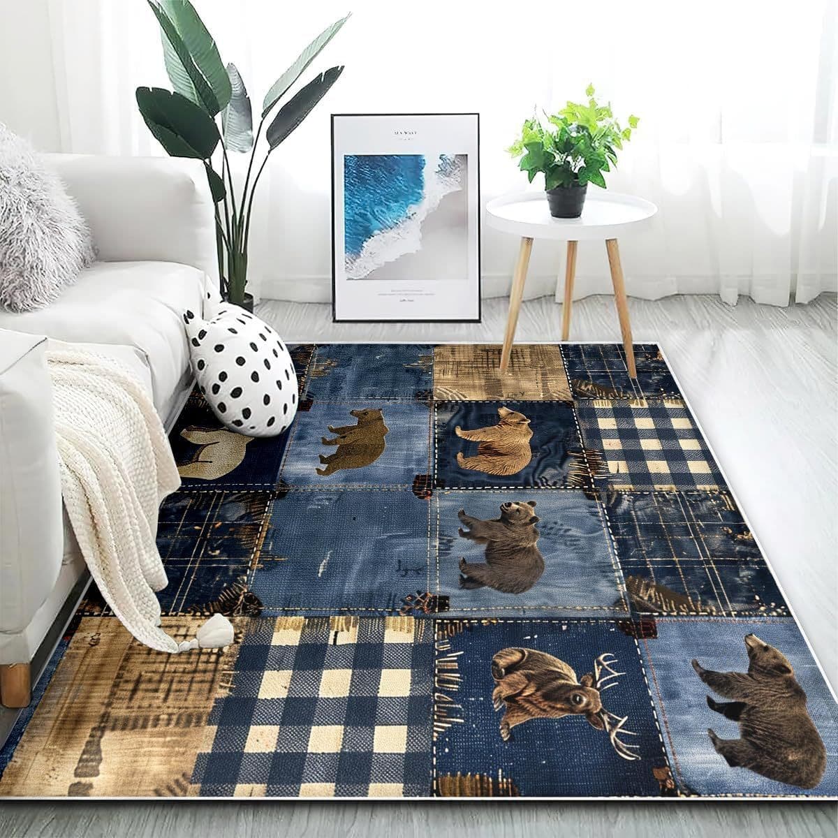 Трансграничный Amazon temu ретро американский ковбой деревенский ковер гостиная спальня большая площадь износостойкий...