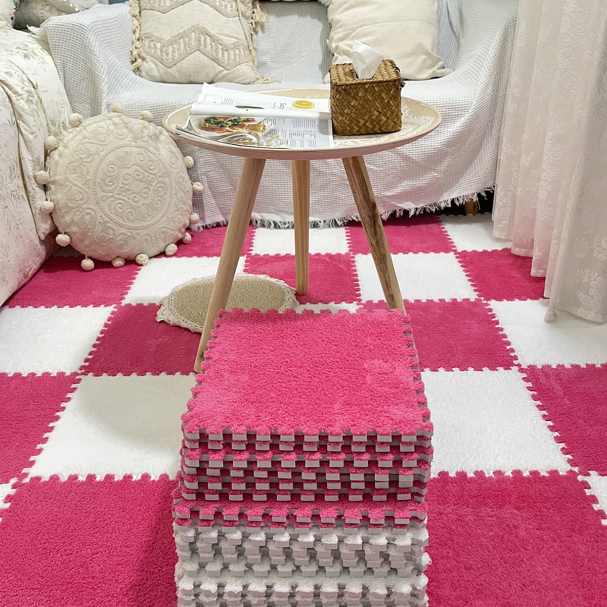 Ковер Nordic Гостиная Спальня Прикроватная тумбочка Полный Магазин Плюшевая Пена Шить Большая Площадь Бытовой Коврик...