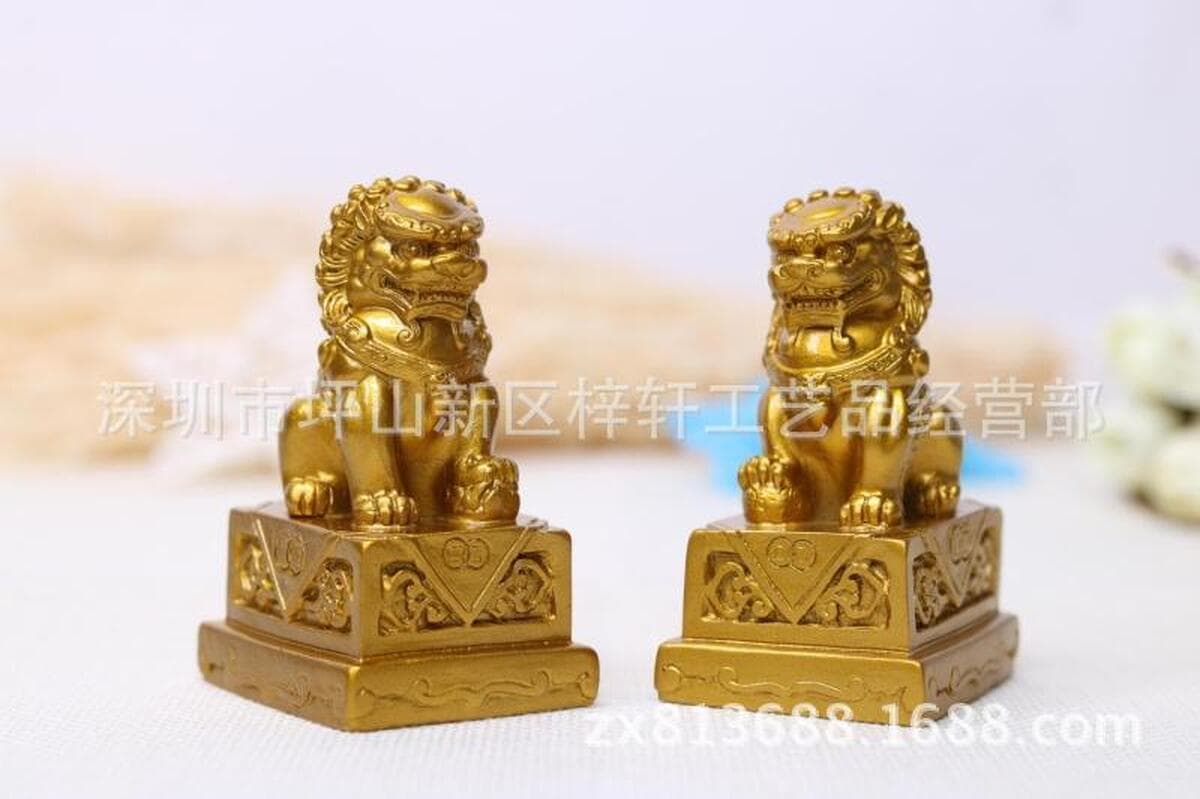 Зеленый нефрит Лев украшения Пара магазин счетчик украшения дома вход украшения