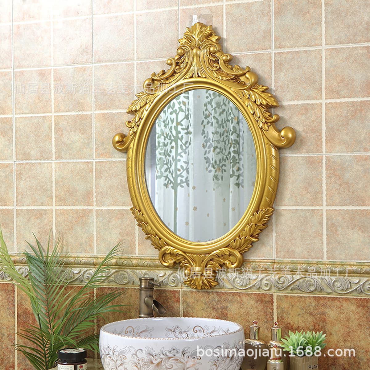 Фабрика прямое украшение дома Европейское зеркало для ванной комнаты салон красоты декоративное зеркало настенное зеркало...