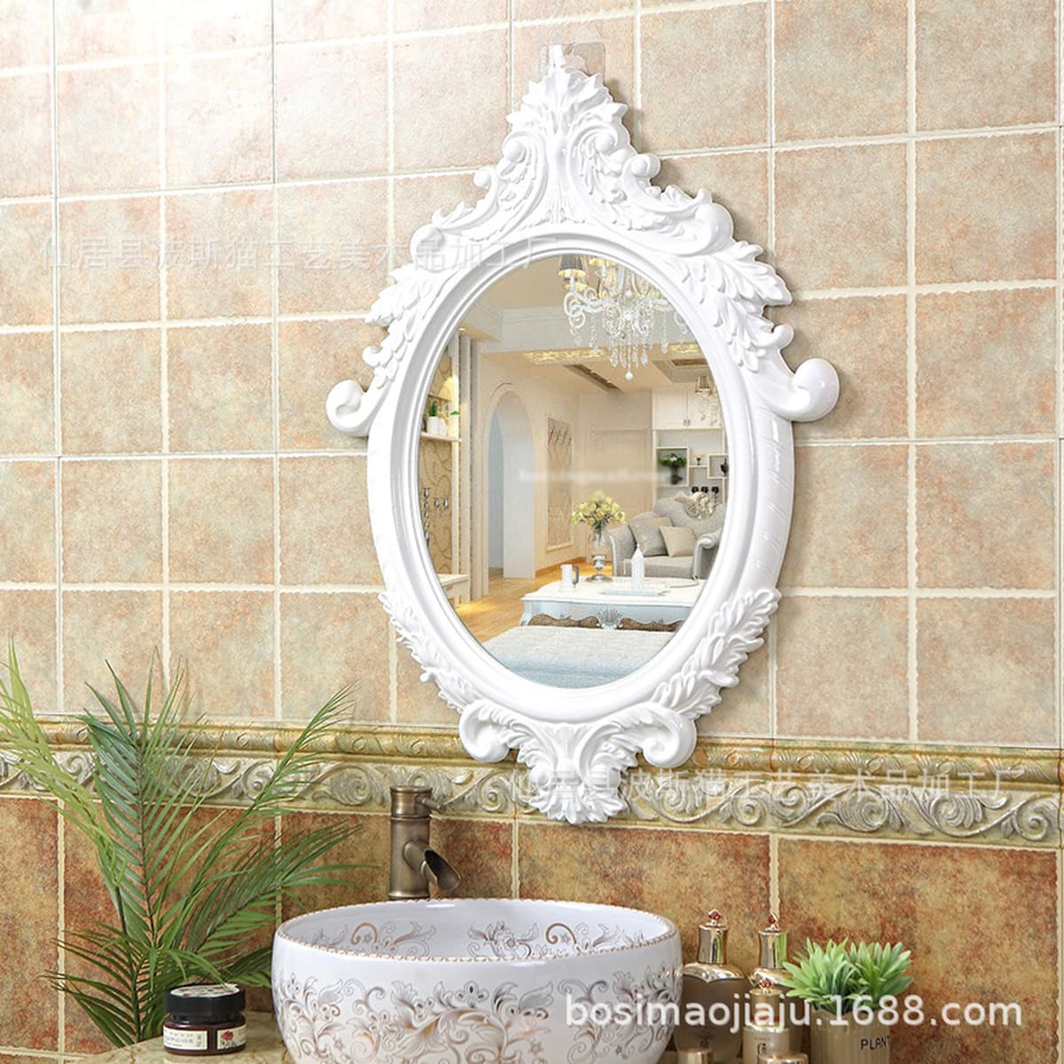 Фабрика прямое украшение дома Европейское зеркало для ванной комнаты салон красоты декоративное зеркало настенное зеркало...