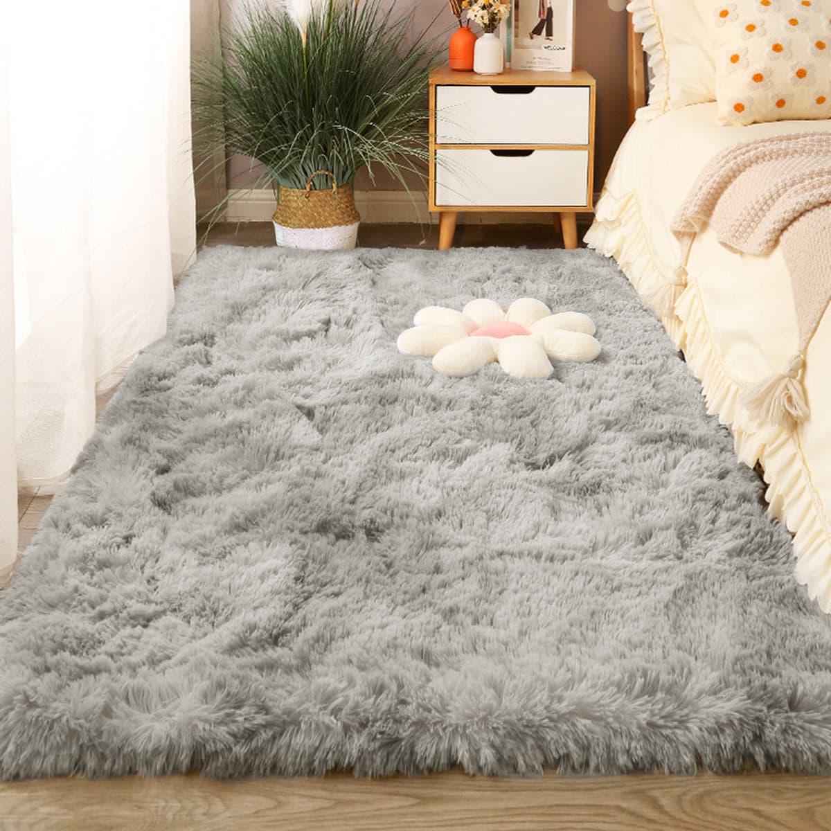 Толстый шелковый ковер для гостиной одеяло для чайного столика, бархатное нескользкое спальня с татами на краю кровати,...