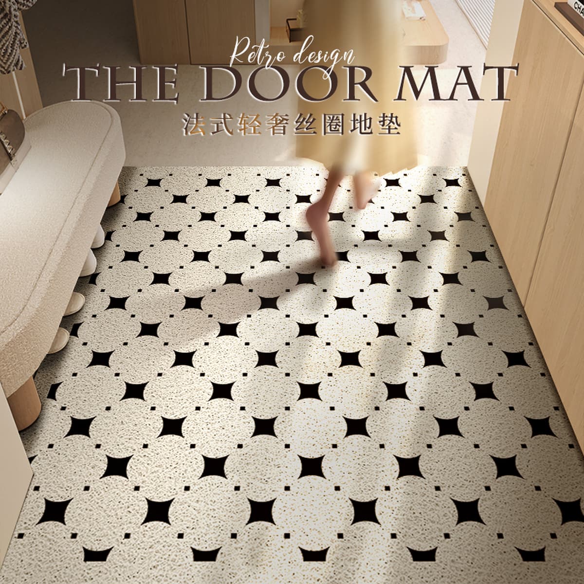 Легкий роскошный напольный коврик для входной двери, нескользящий, износостойкий и устойчивый к царапинам ковер с...