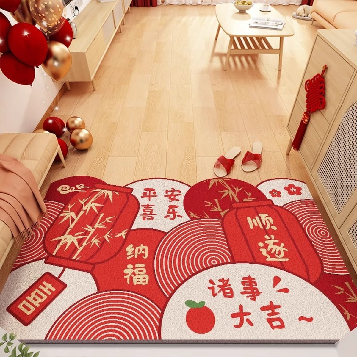 Легкий роскошный напольный коврик для входной двери, нескользящий, износостойкий и устойчивый к царапинам ковер с...