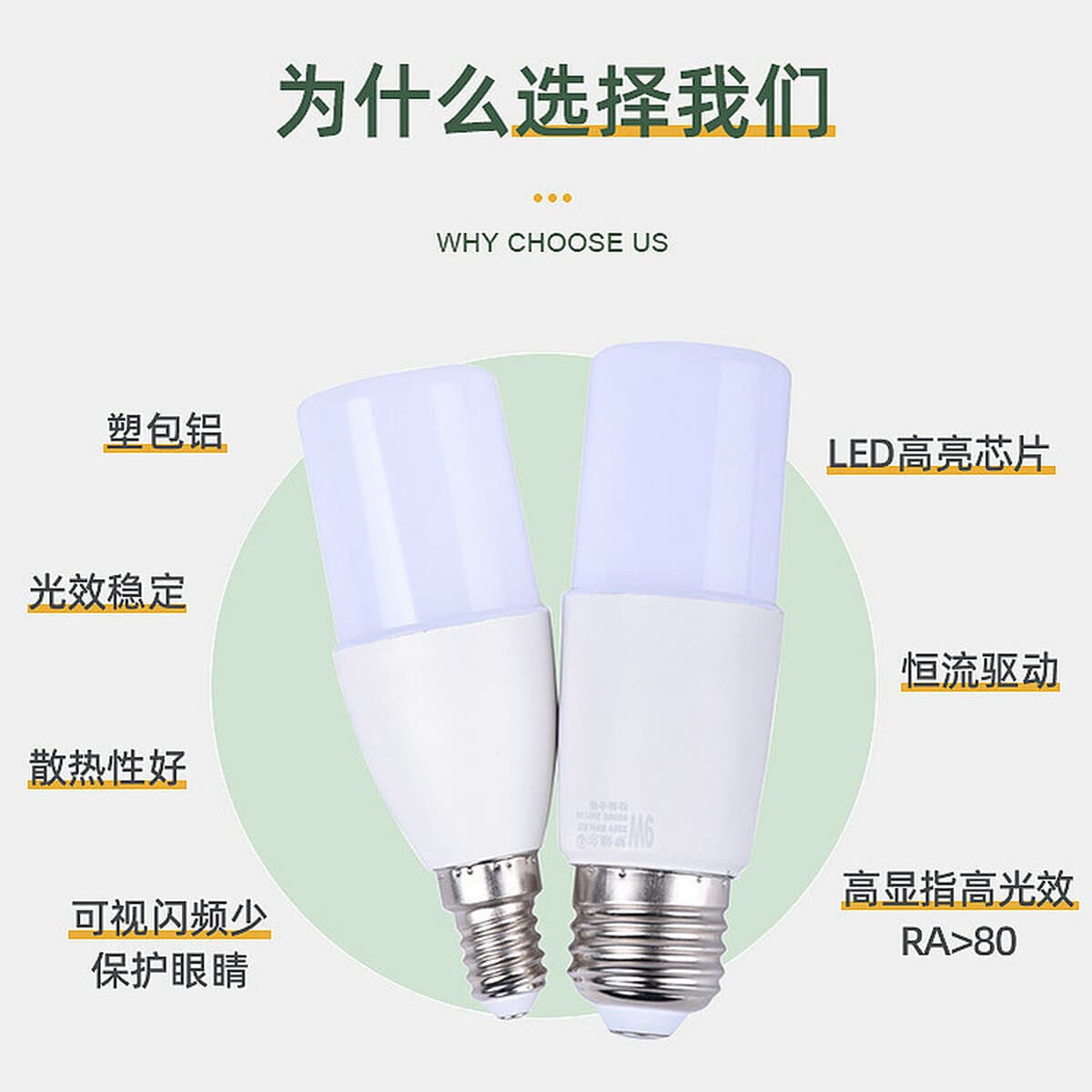 Оптовая продажа мощных светодиодных ламп Бытовая гостиная подсветка E27E14 винтовая лампа белый свет теплый белый свет...