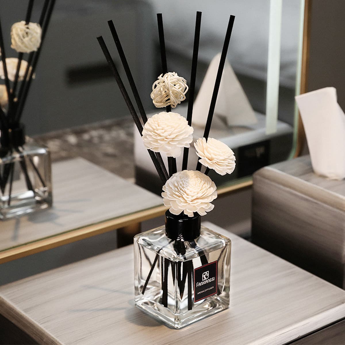 Ванная комната клуба гостиницы домочадца спальни эфирного масла ароматерапии ротанга Не-огня рассеивая духи благоуханием