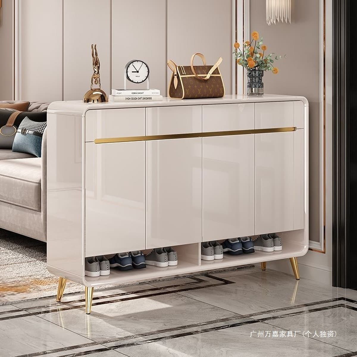 Light Luxury Net Red 2023 новый шкаф для обуви с кремовым ветром