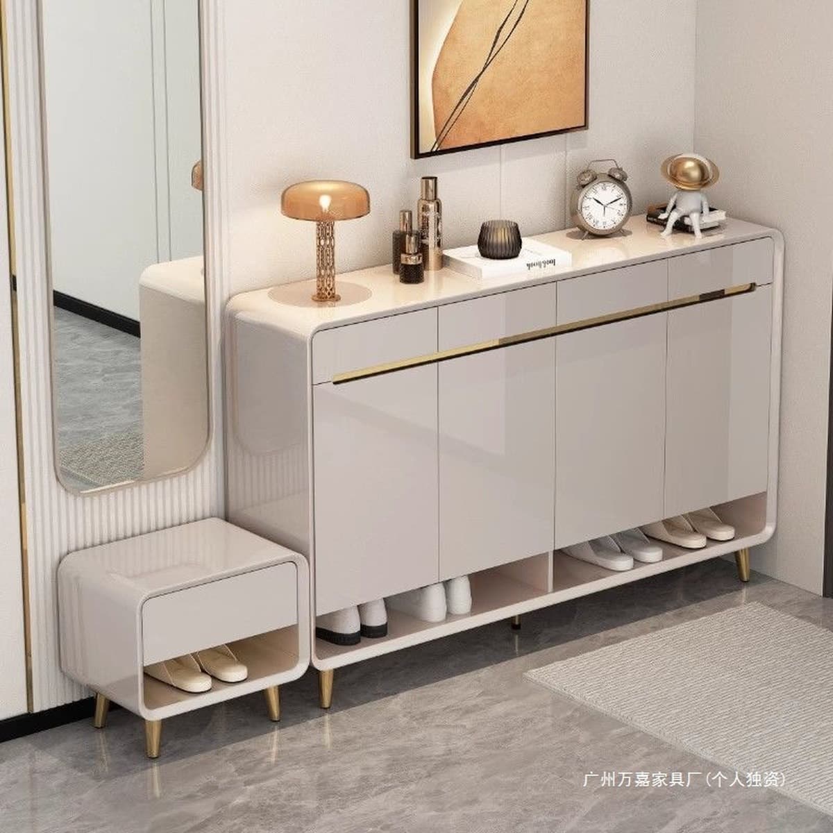 Light Luxury Net Red 2023 новый шкаф для обуви с кремовым ветром