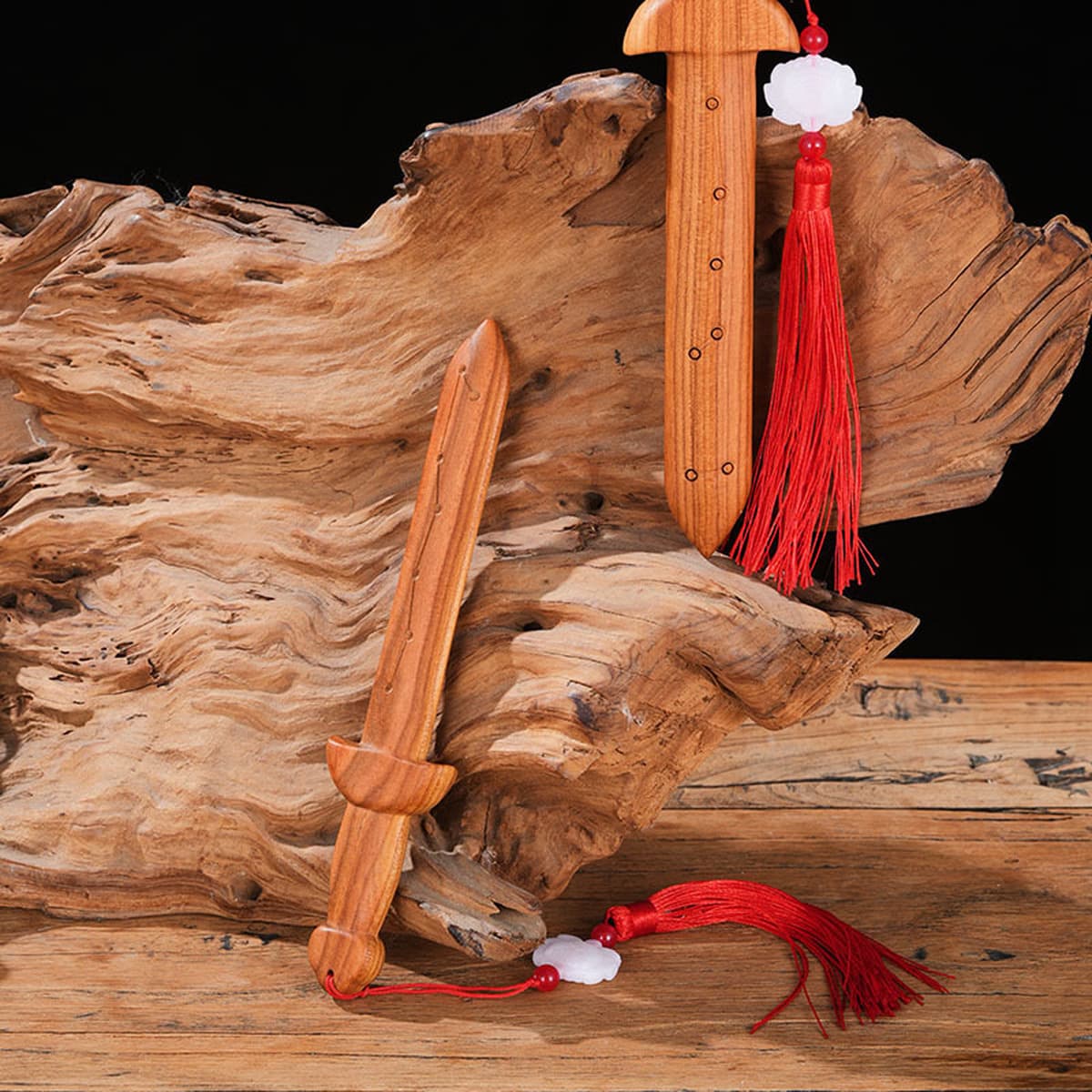 Оптовая продажа от производителя: подвеска-меч из персикового дерева, слиток, семистарый меч из персикового дерева, цельный...