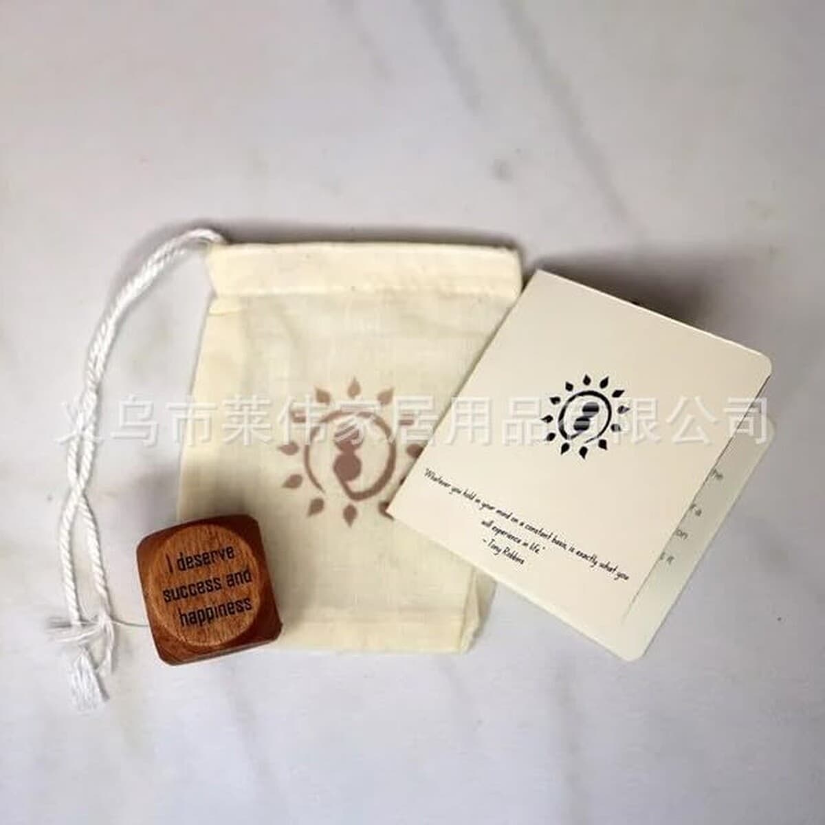 Positive Affirmation Handmade Dice положительно подтверждает деревянные подарки для восстановления кости