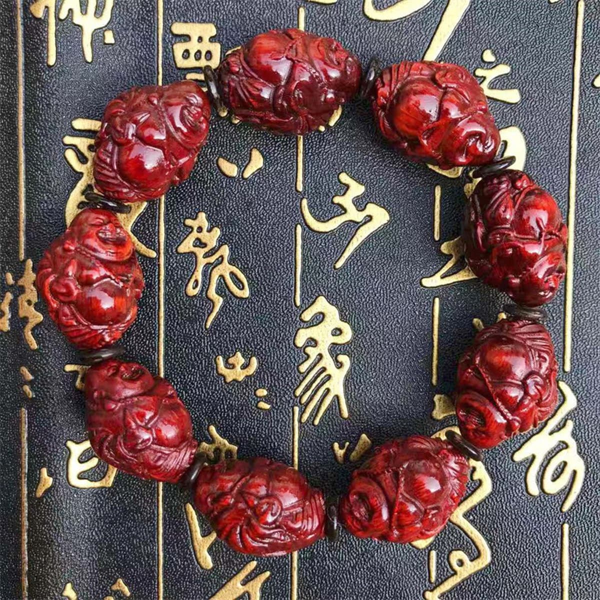 Красный сандаловый браслет Бергамот Резьба Браслет Храбрый браслет Wen Play Браслет