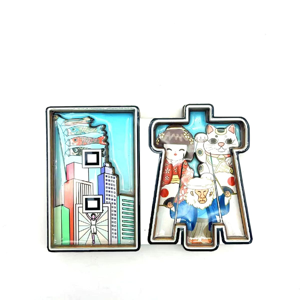 Японские деревянные трехслойные плитки на холодильники