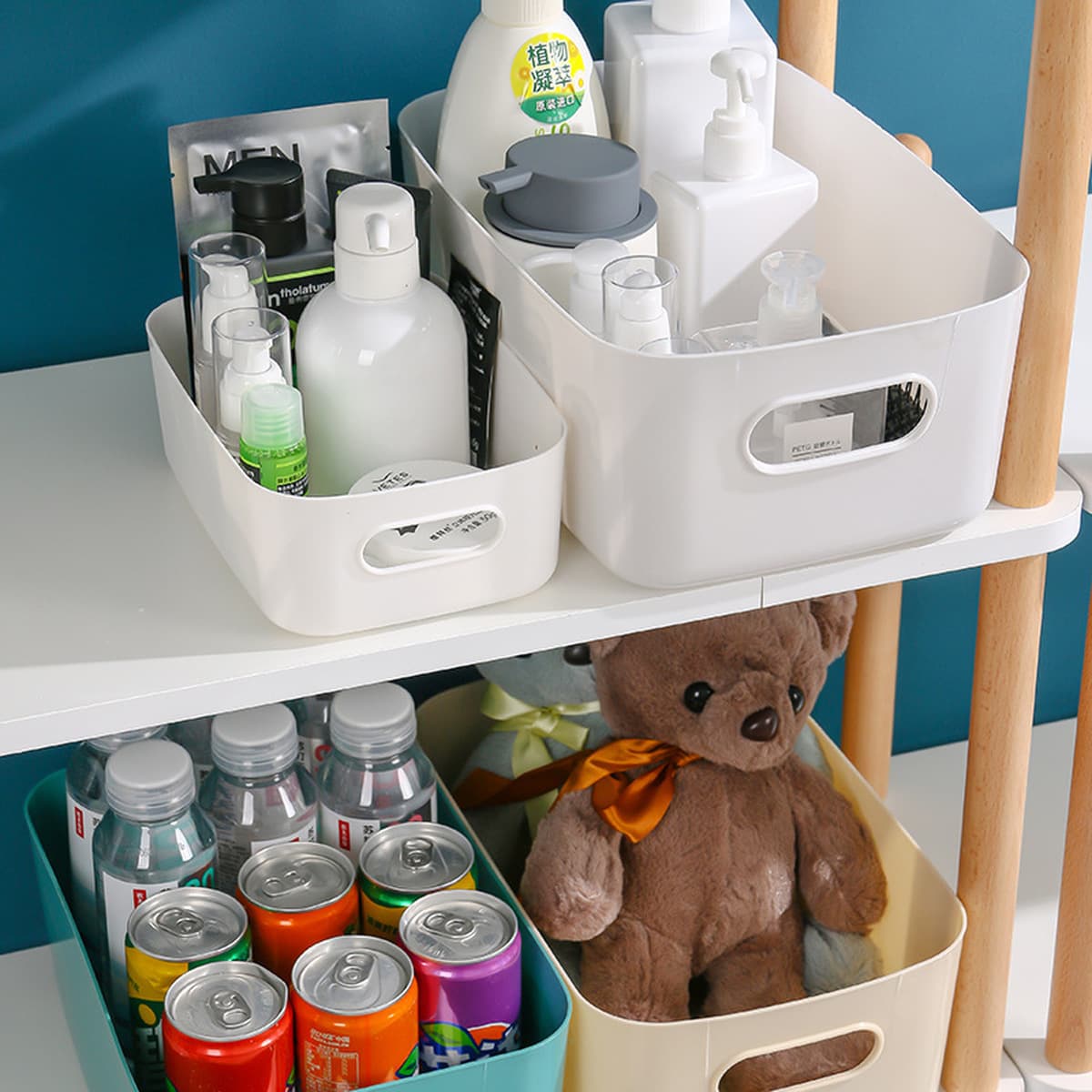 Домашняя корзина для хранения игрушек Коробка для отделки книг Ящик для хранения кухонного шкафа Ящик для хранения колготок...