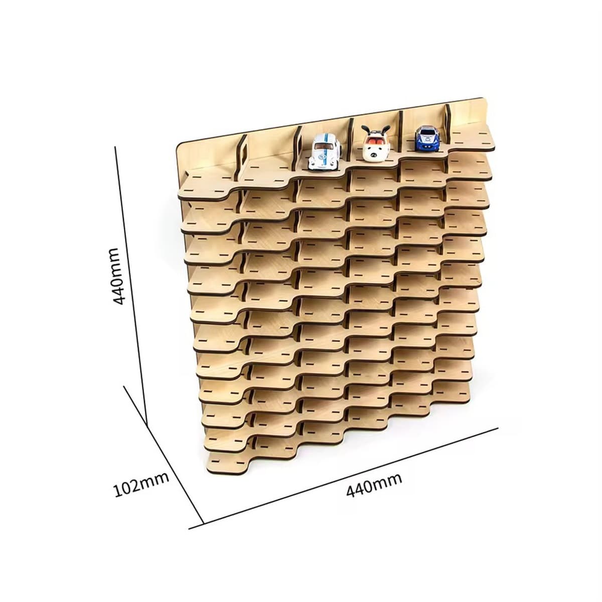 Деревянный органайзер для игрушек, подставка для фигурок, место для хранения моделей автомобилей, органайзер для карт,...