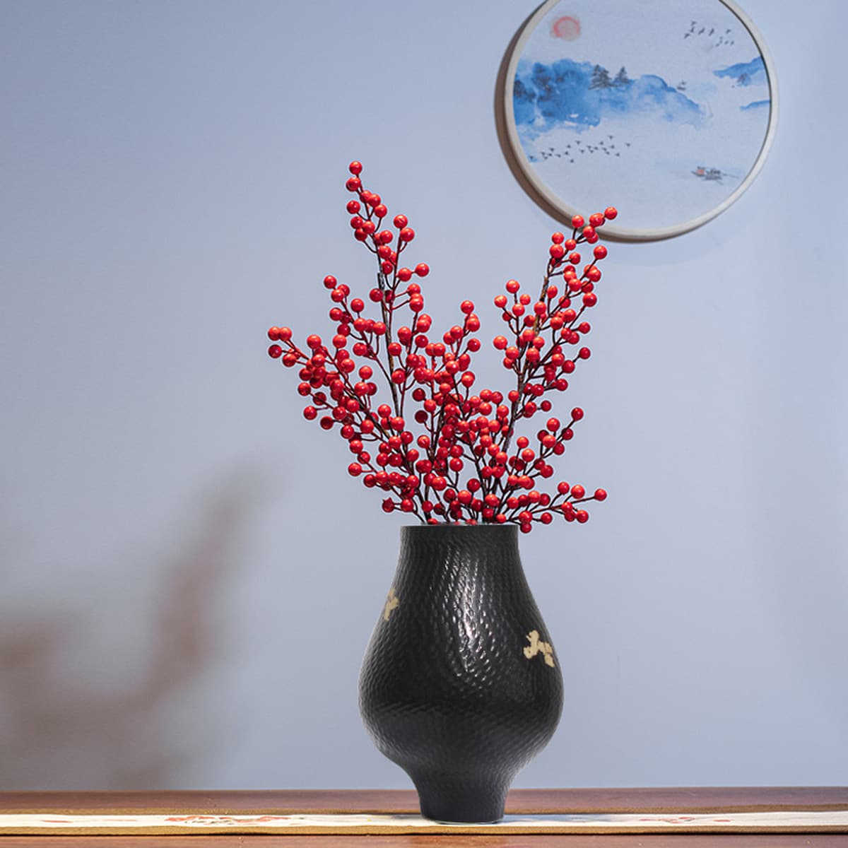 Современная креативная ваза для цветов из керамики из Цзиндэчжэня в виде полосок с узором «молоток» для дома, виллы, отеля,...