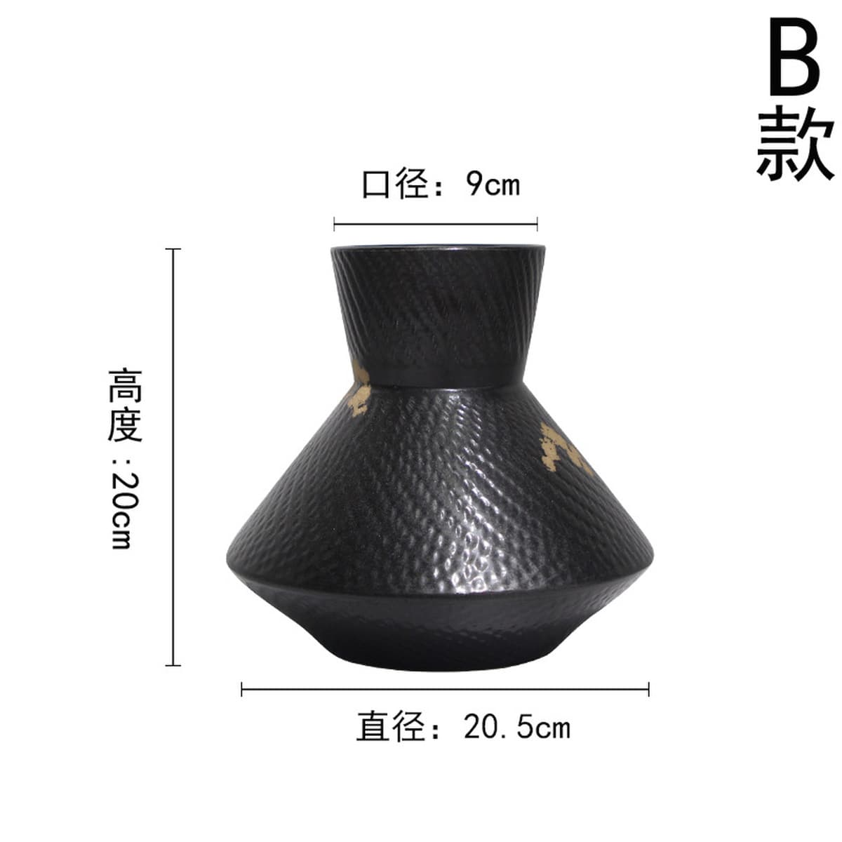 Современная креативная ваза для цветов из керамики из Цзиндэчжэня в виде полосок с узором «молоток» для дома, виллы, отеля,...