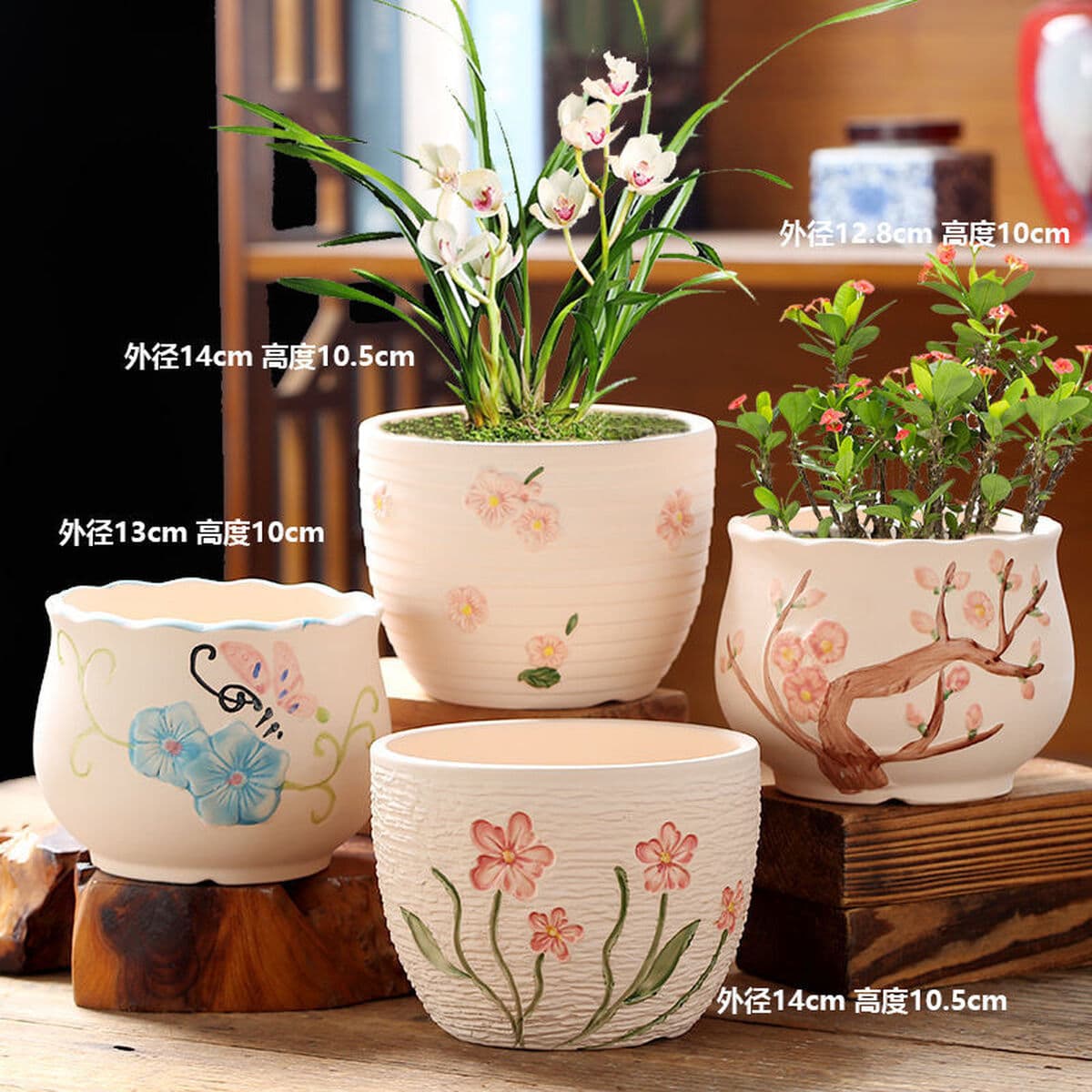 Кусочки цветочных горшков для волос