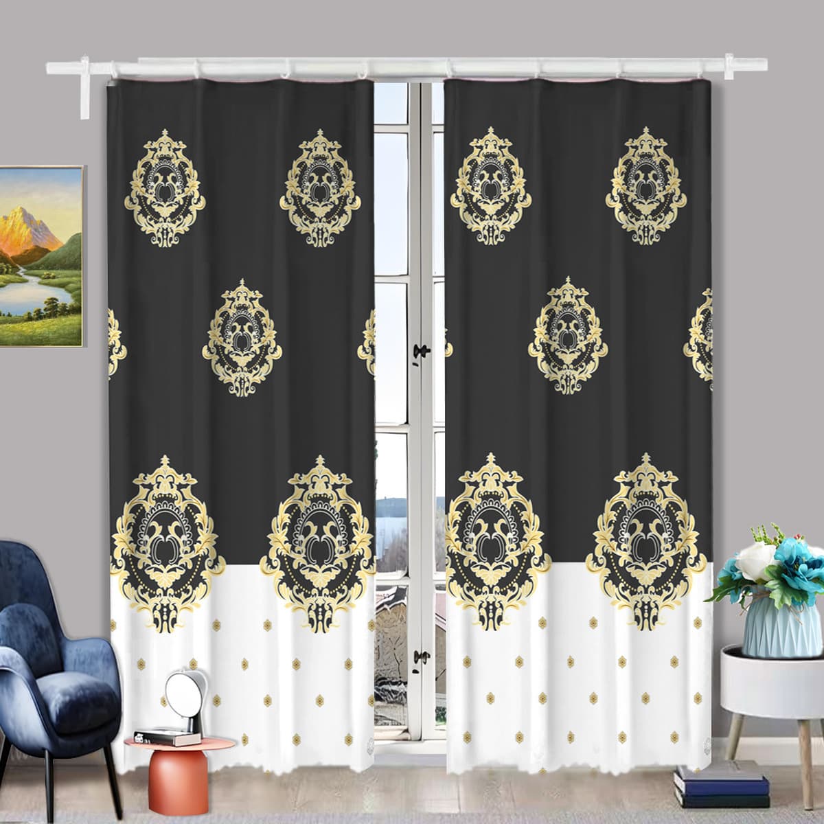 Трансграничные высокоточные текстурированные светонепроницаемые шторы из ткани с принтом, утолщенные, солнцезащитные, без...