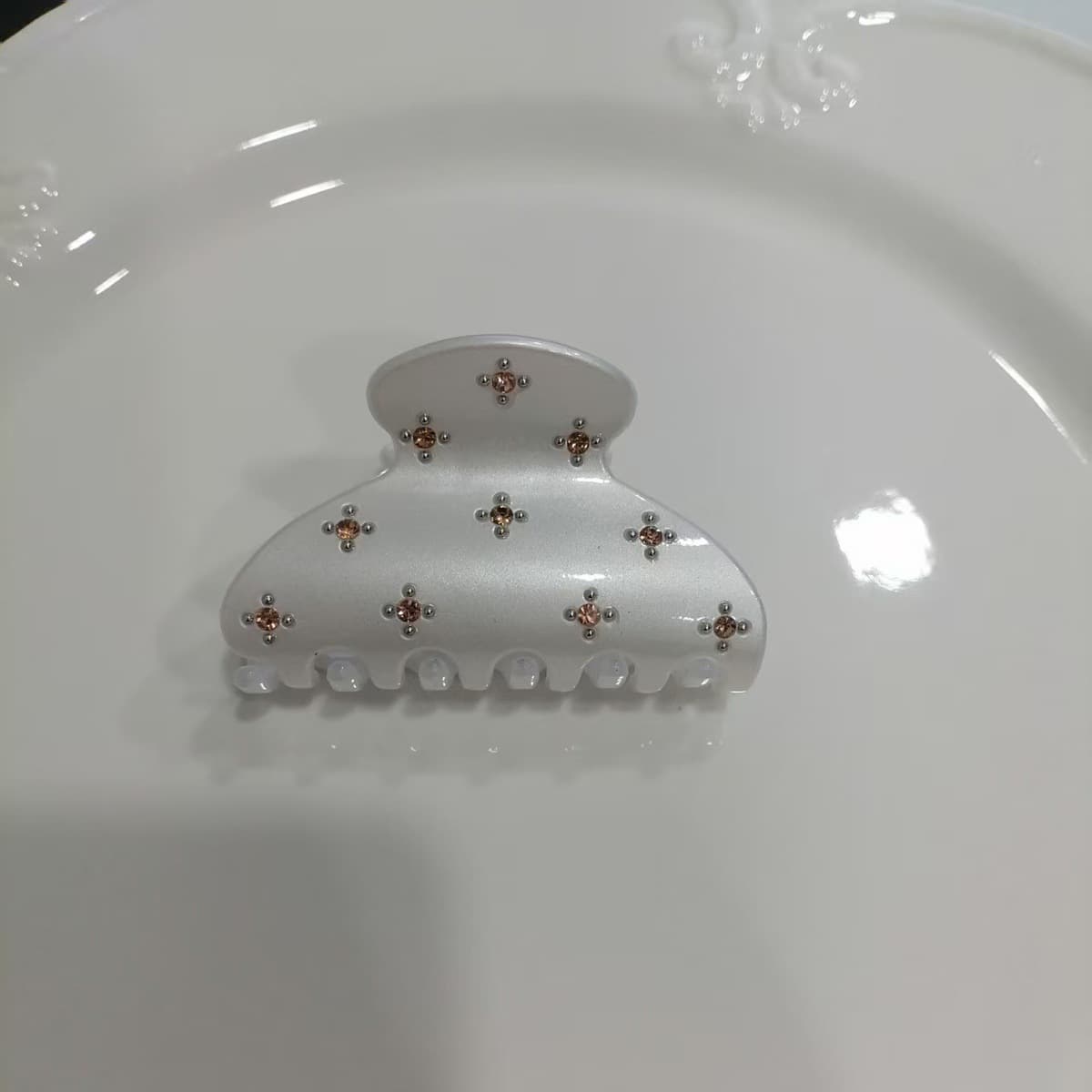 Изысканный заколка-краб для волос с бриллиантами в стиле челки, для женщин, для прически «половинка», элегантное украшение...