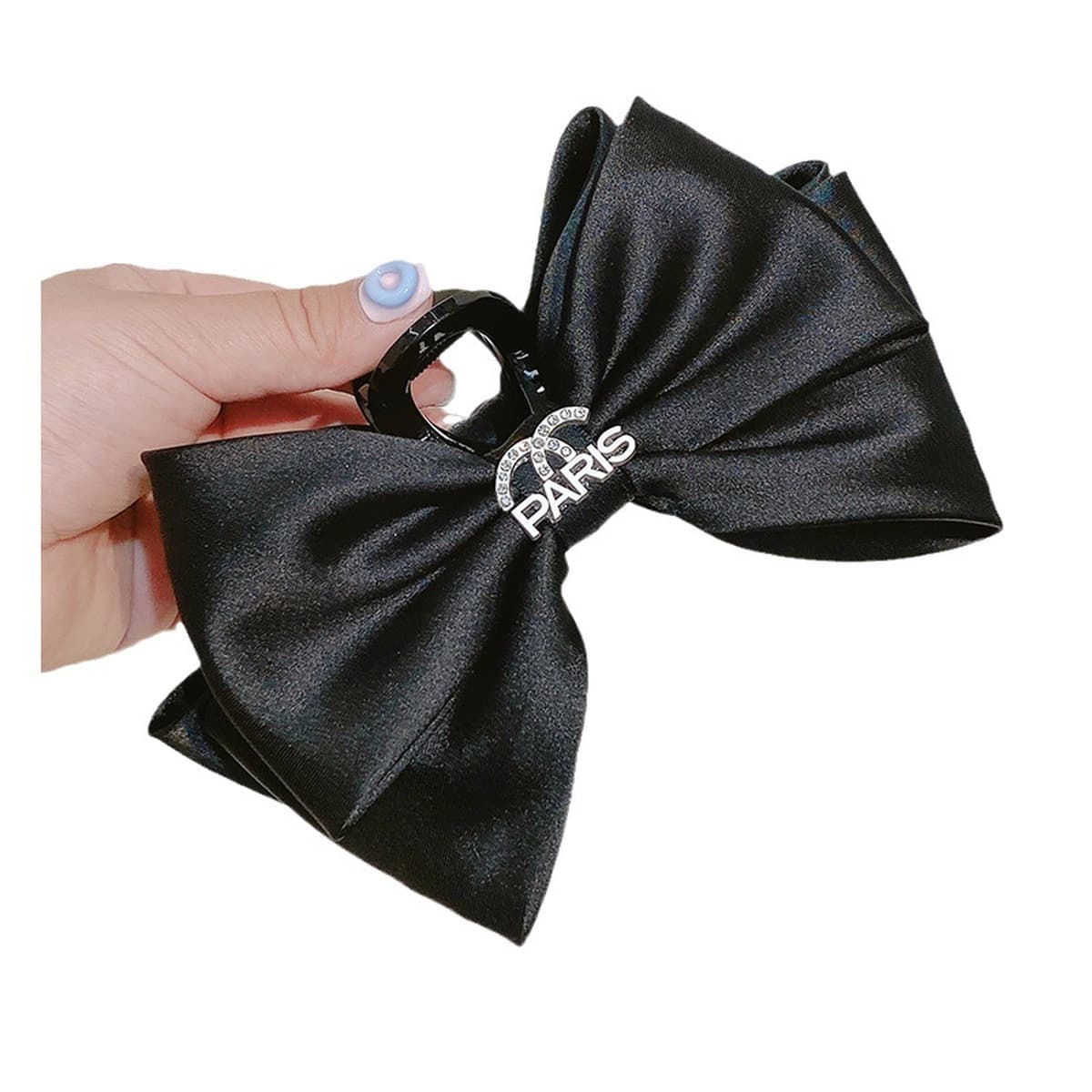 Заколка для волос «Принцесса в беге» с атласным бантом, заколка-крокодил, стильная популярная заколка для причесок, женская...