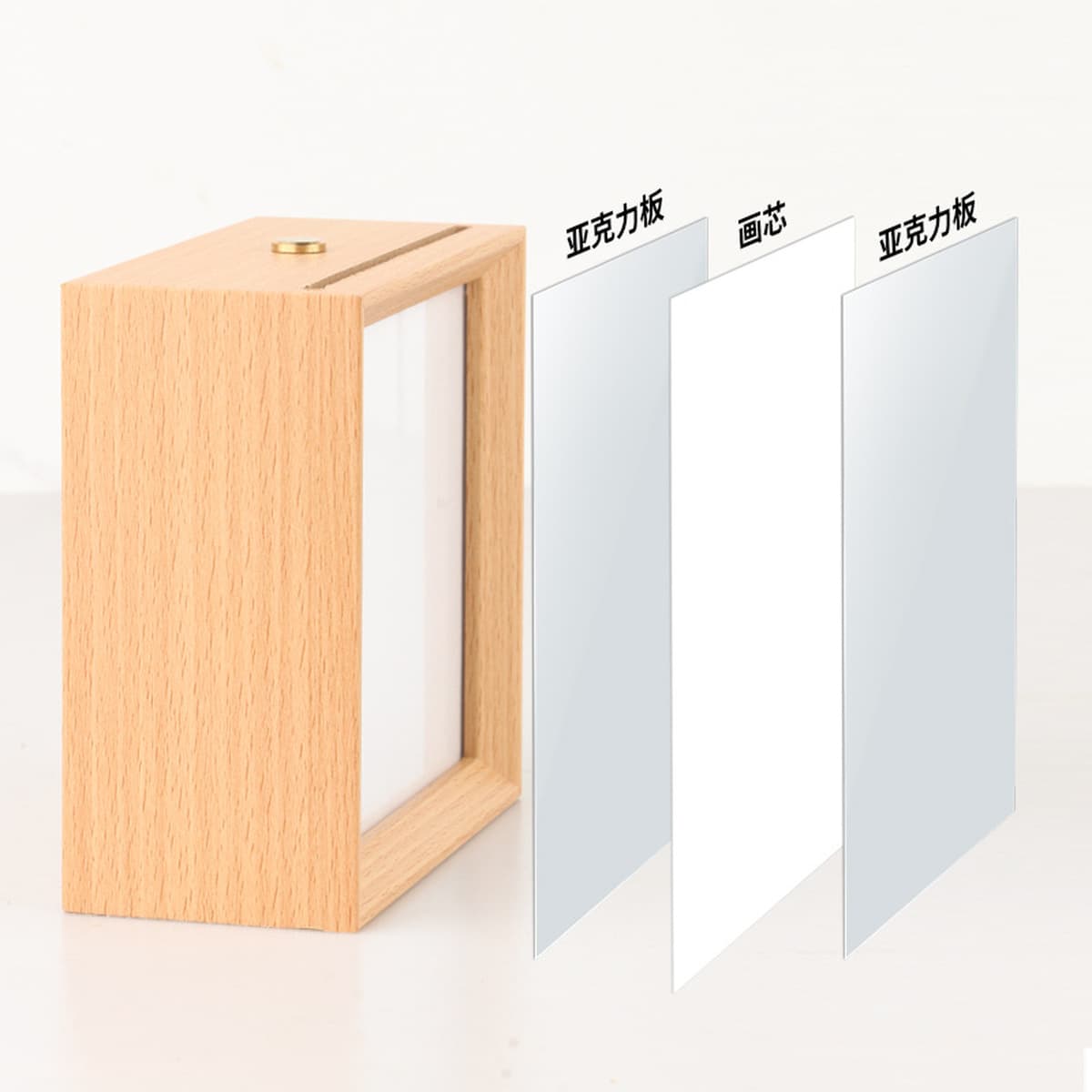 Квадратная фоторамка Ночник Деревянная фоторамка Атмосфера Свет Новое украшение дома Украшения Подарок на день рождения...