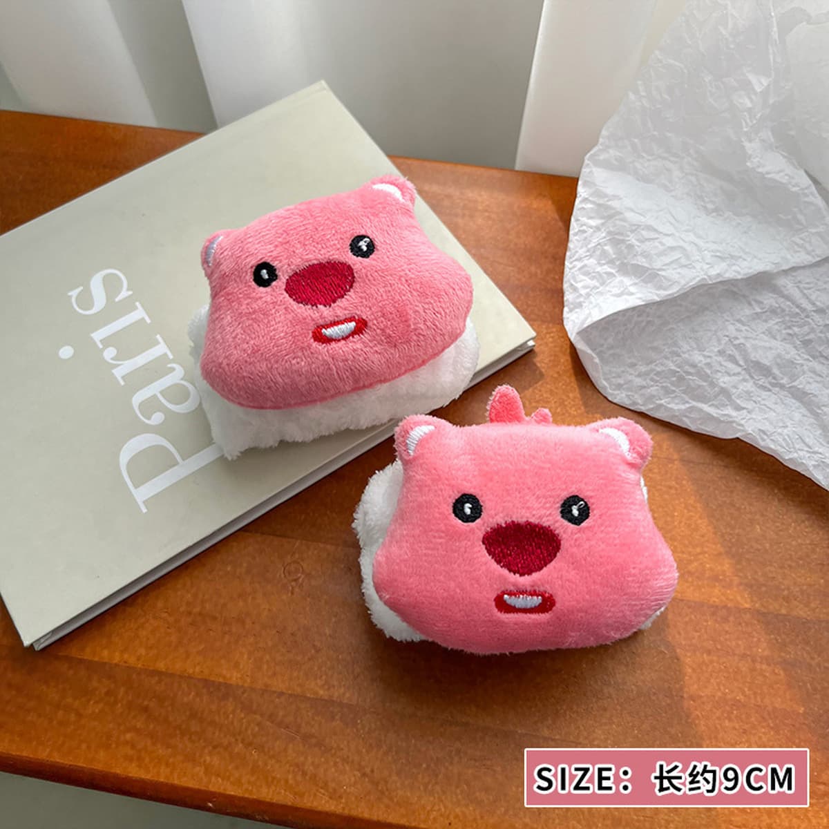 Корейский премиум-смысл двухсторонний Kt бант плюшевый захват мультфильм милый акула зажим сзади