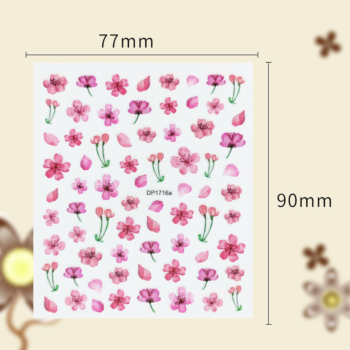 Красивые наклейки для ногтей, серия животных и растений, цветочный бант, красочные 2D наклейки для дизайна ногтей,...