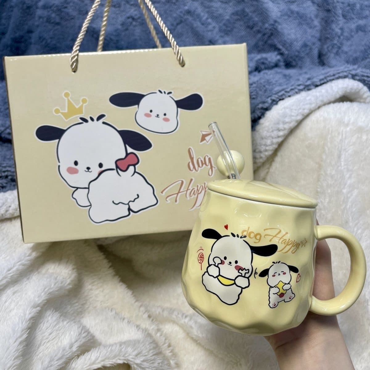 Кружка высокого цвета керамическая чашка с крышкой ложка набор стаканов для воды подарочная коробка милая чашка с подарками...